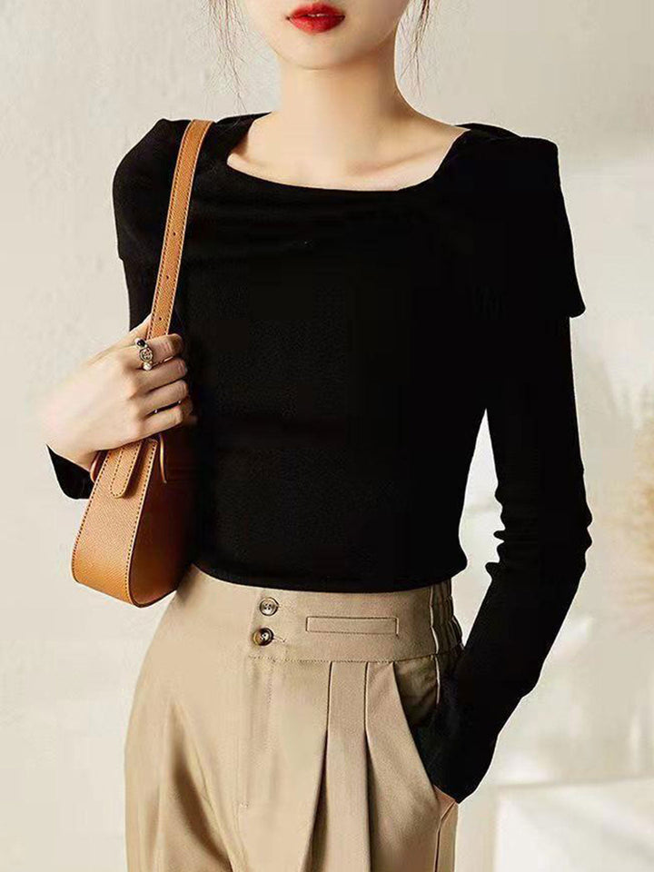 Olivia™ - Off-Neck Bow Knitted Jumper