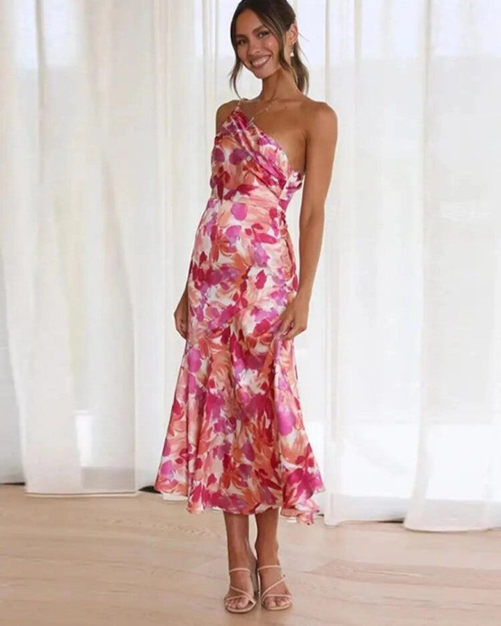 Everly™ - Asymmetric Floral Maxi Dress