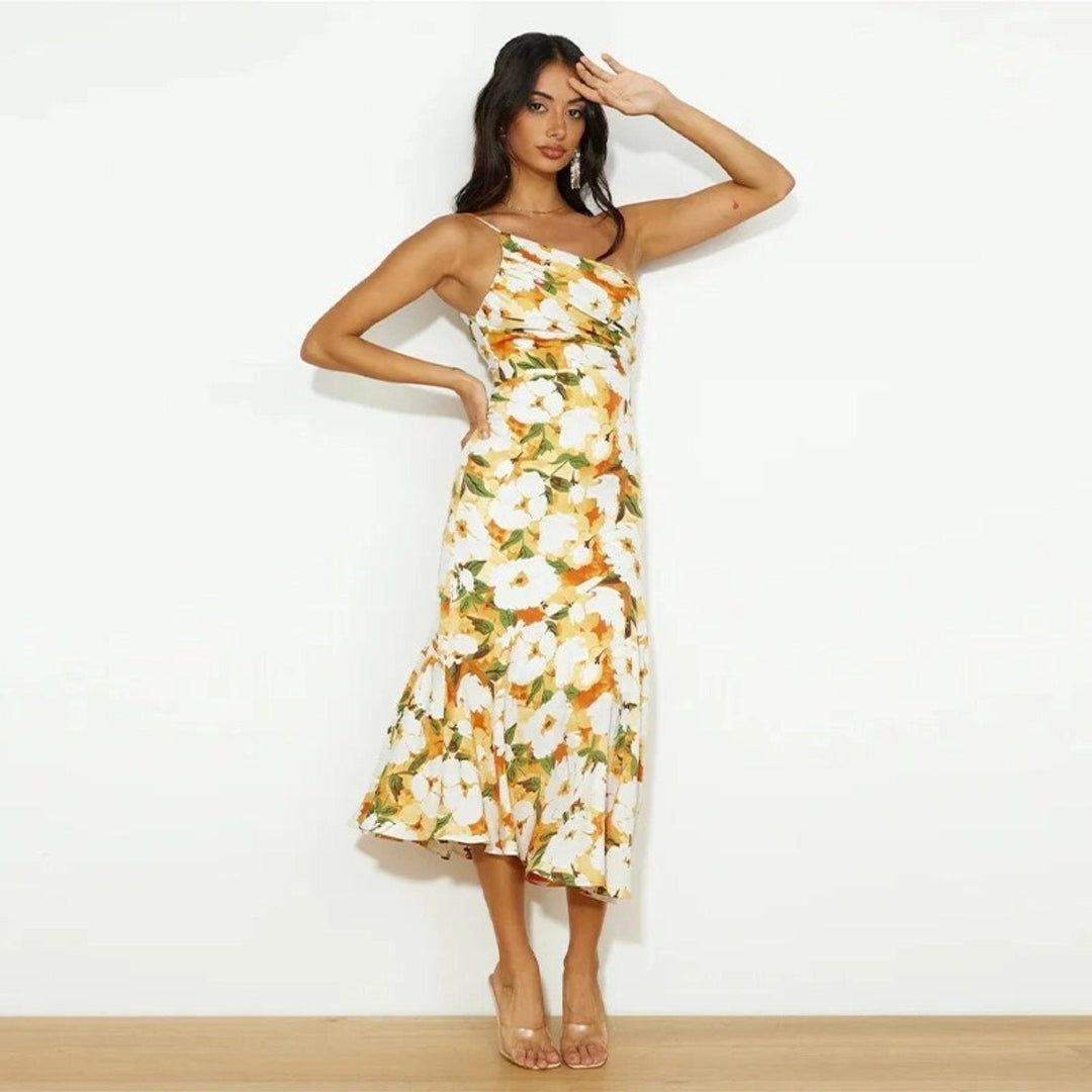 Everly™ - Asymmetric Floral Maxi Dress