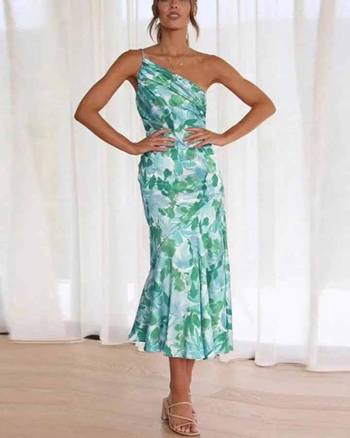 Everly™ - Asymmetric Floral Maxi Dress