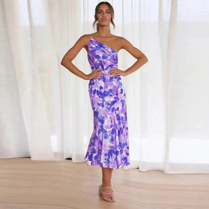 Everly™ - Asymmetric Floral Maxi Dress