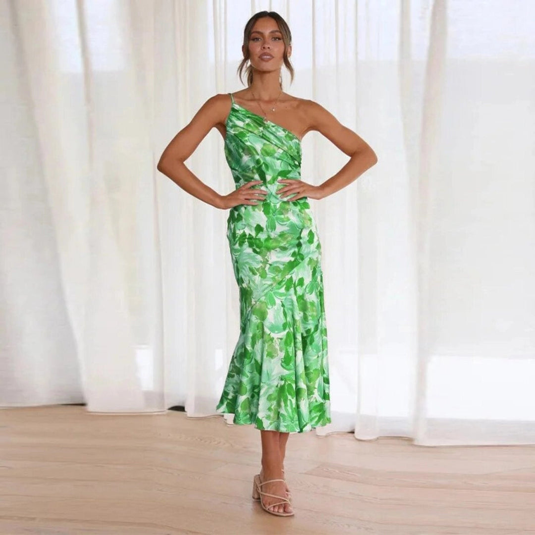 Everly™ - Asymmetric Floral Maxi Dress