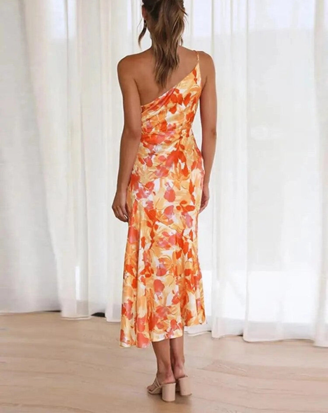 Everly™ - Asymmetric Floral Maxi Dress