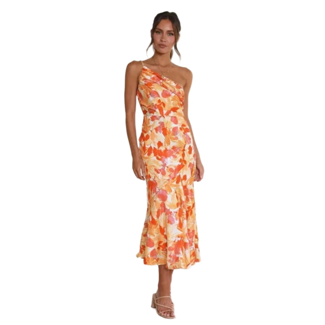 Everly™ - Asymmetric Floral Maxi Dress