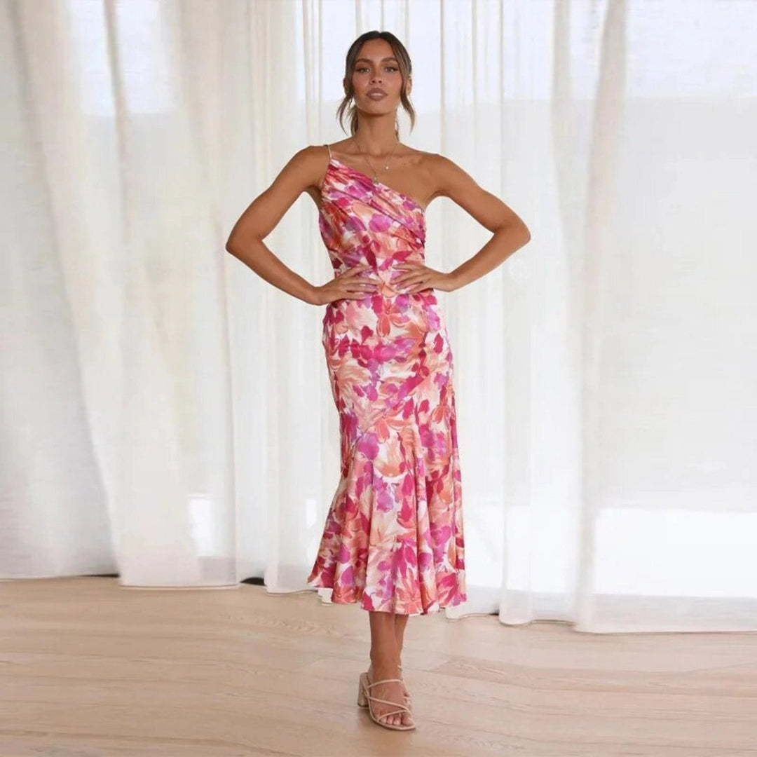 Everly™ - Asymmetric Floral Maxi Dress