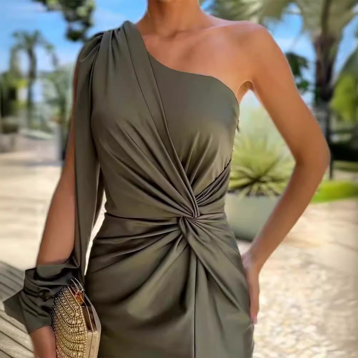 Theodora™ - Luxurious One Shoulder Long Dress
