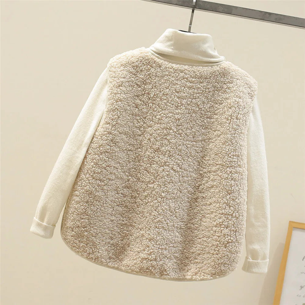 Faye™ - Classy Fleece Button Vest