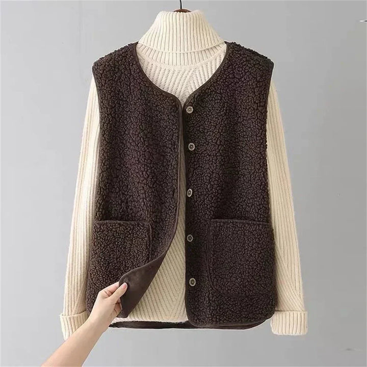 Faye™ - Classy Fleece Button Vest