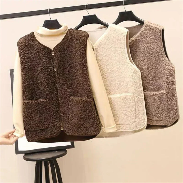 Faye™ - Classy Fleece Button Vest