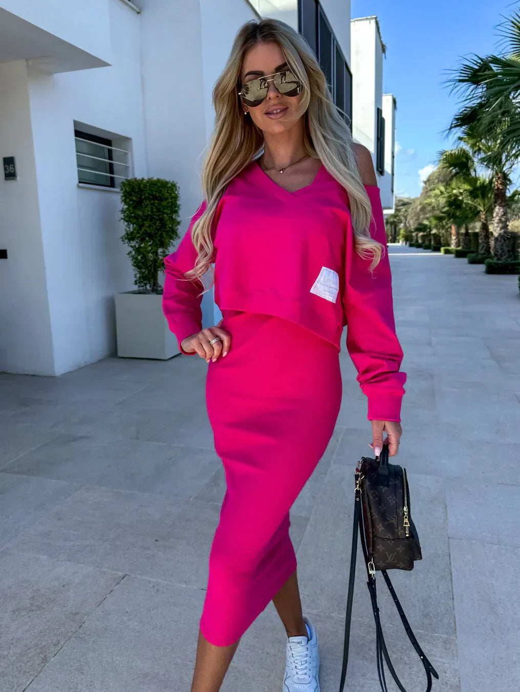 Katharina™ - Casual Ensemble Dress & Sweatshirt