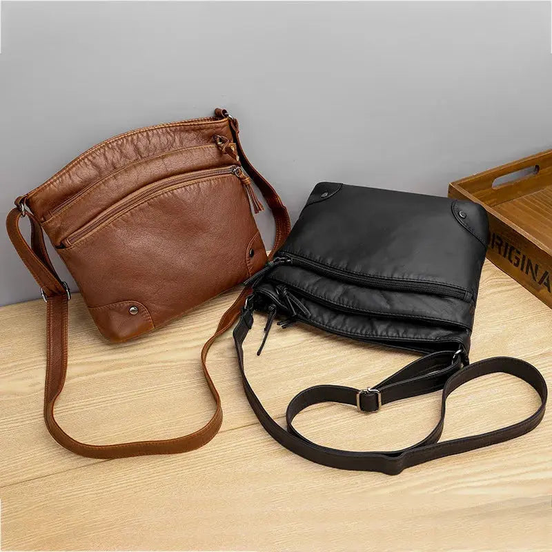 Retro Charm | Soft Leather Anti-Theft Messenger Bag