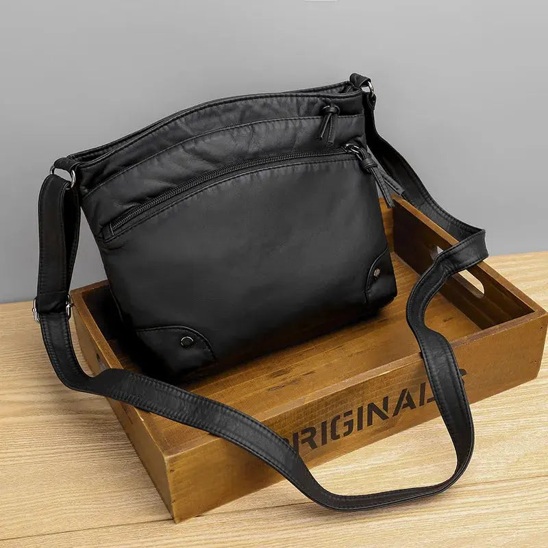 Retro Charm | Soft Leather Anti-Theft Messenger Bag