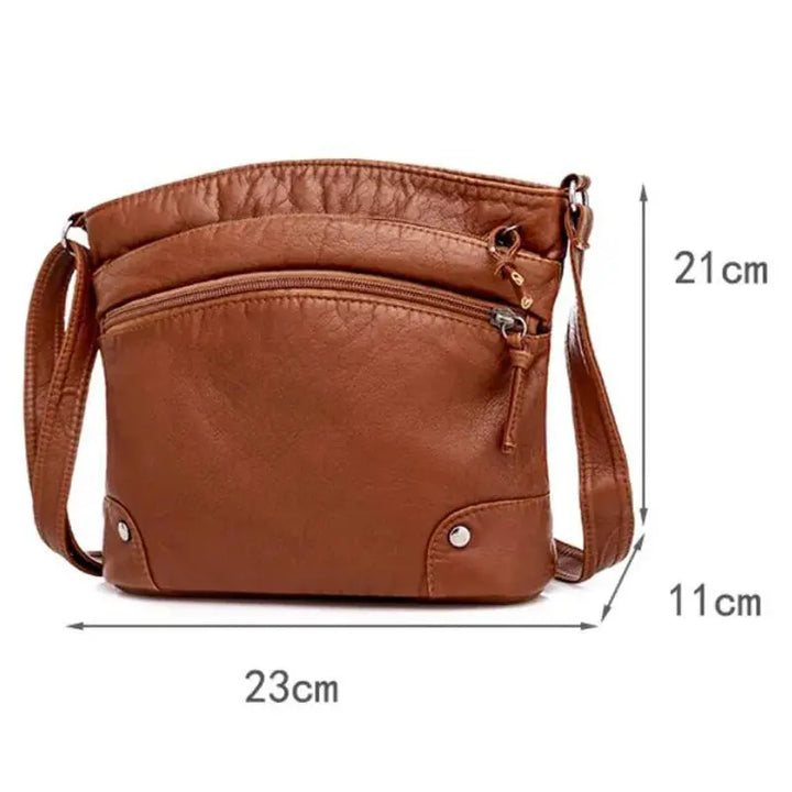 Retro Charm | Soft Leather Anti-Theft Messenger Bag