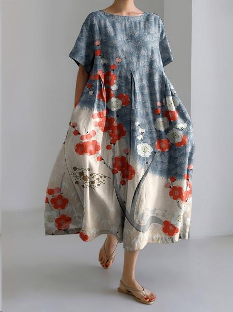Genevieve™ - Elegant Floral Print Maxi Dress