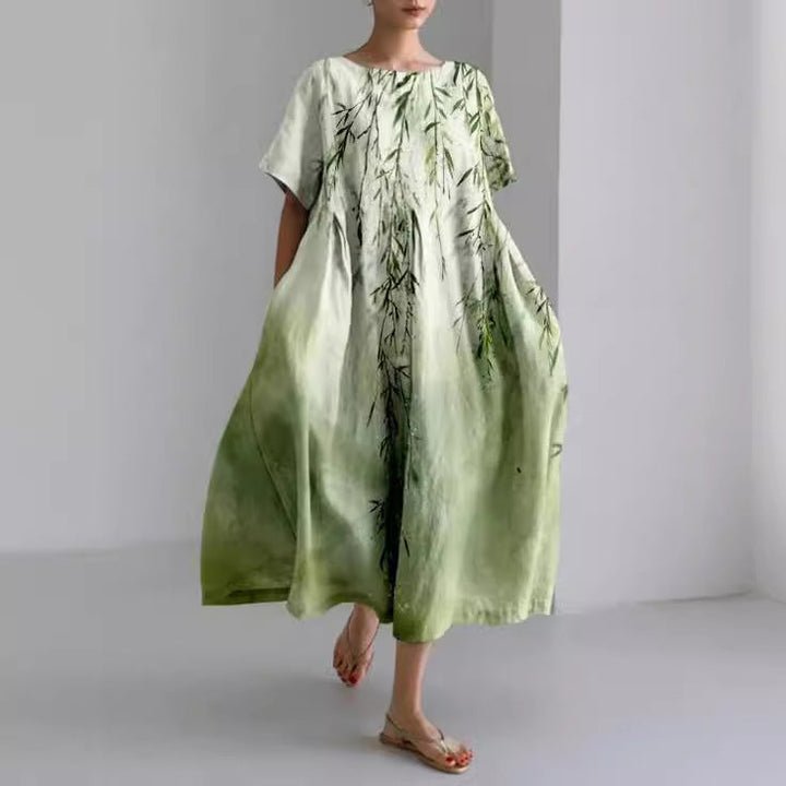 Genevieve™ - Elegant Floral Print Maxi Dress