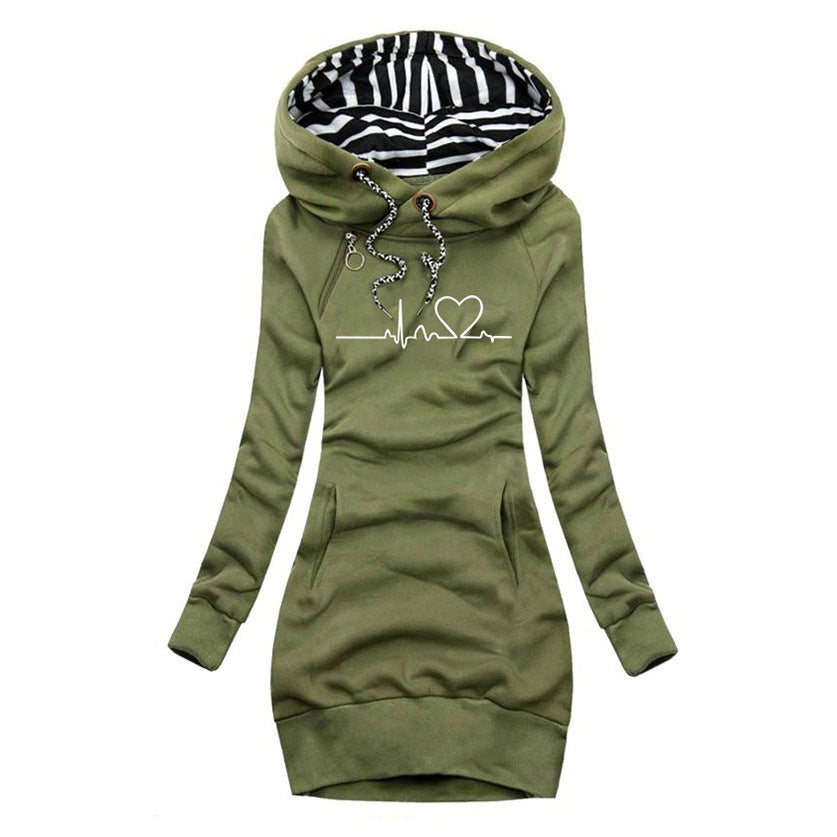 Cristina™ - Sweater Dress with Heartbeat Print