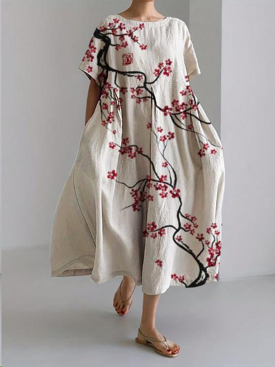 Genevieve™ - Elegant Floral Print Maxi Dress
