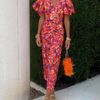Ursula | Vivid Pleated Midi Dress