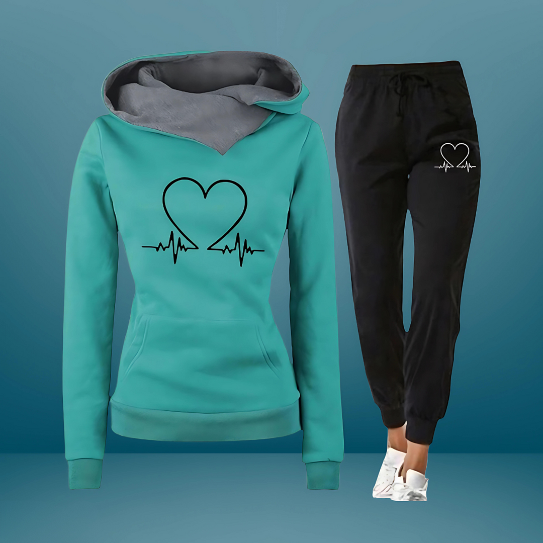 Joanne™ - Tracksuit Set with Heatbeat Print