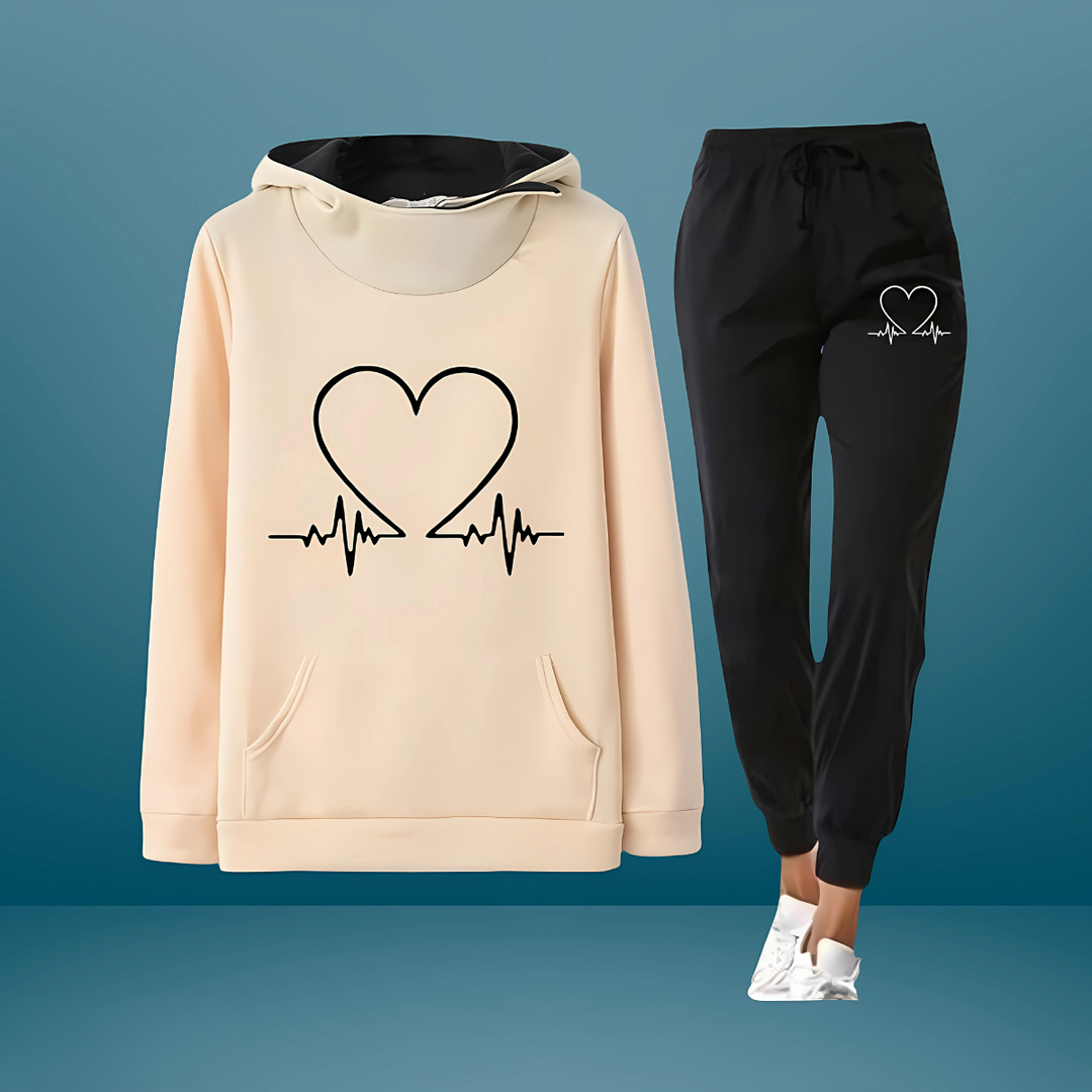 Joanne™ - Tracksuit Set with Heatbeat Print