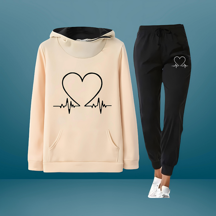 Joanne™ - Tracksuit Set with Heatbeat Print