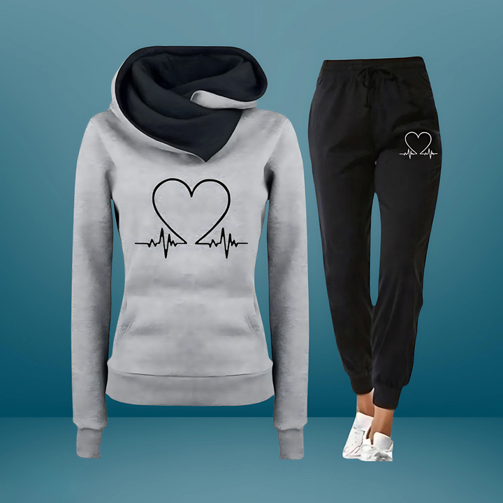 Joanne™ - Tracksuit Set with Heatbeat Print