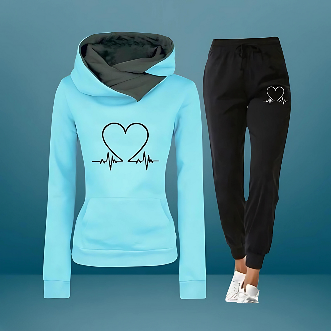 Joanne™ - Tracksuit Set with Heatbeat Print