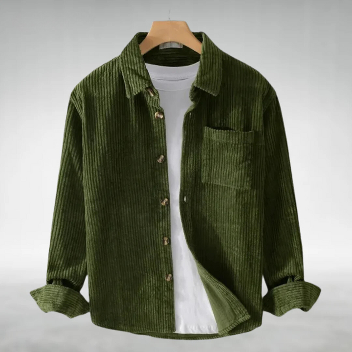 Simon™ -  Casual Corduroy Long Sleeve Shirt