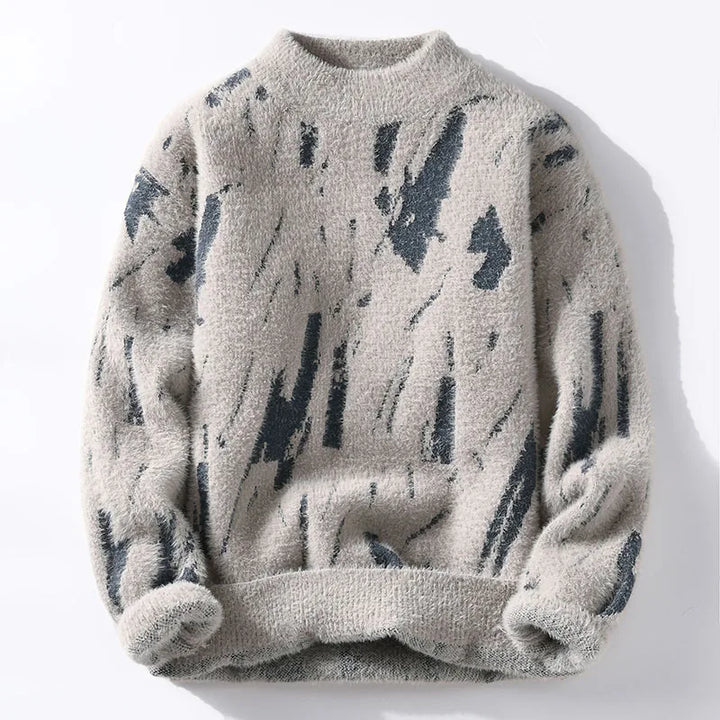 Art-Inspired Knit Pullover