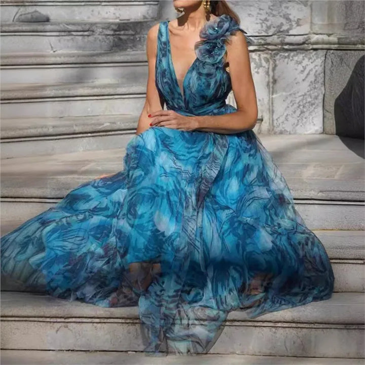 Bianca™ - Bohemian Style Dress with Deep V Neck