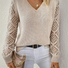 Aubrey™ - Stylish V-Neck Jumper With Handmade Details