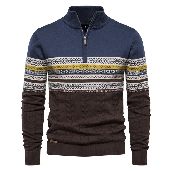 Jasper™ - Zip Pullover with Ethnic Pattern