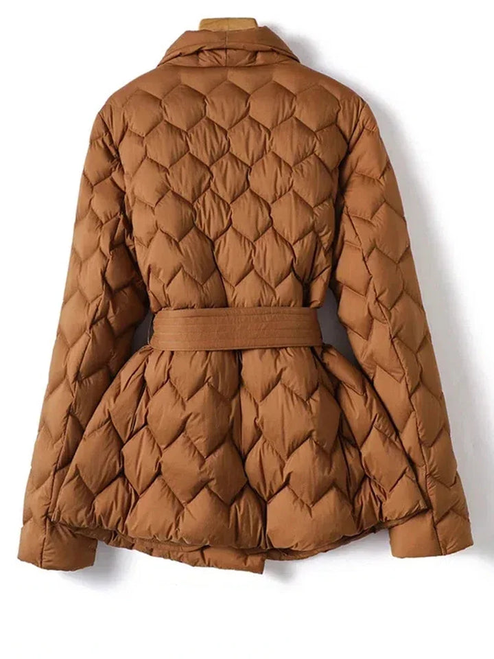 Antonella™ - Elegant down coat with belt