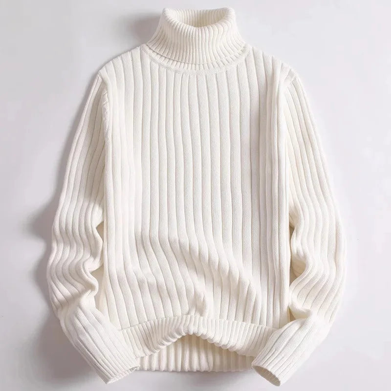 Anthony™ - Ribbed Knitted Jumper with Turtleneck