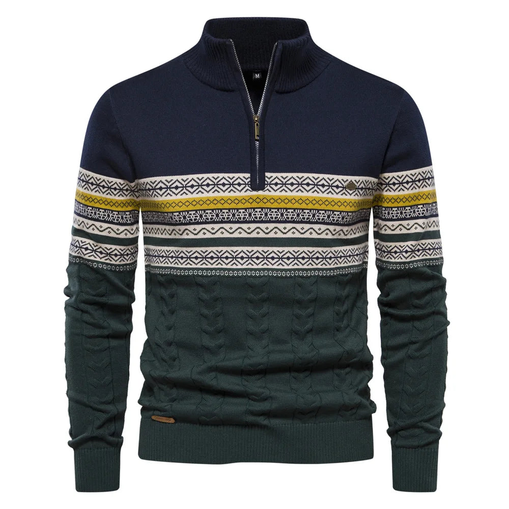 Jasper™ - Zip Pullover with Ethnic Pattern