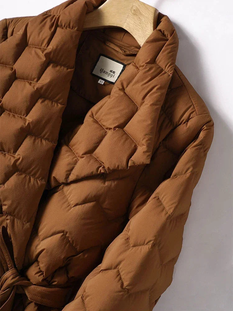 Antonella™ - Elegant down coat with belt