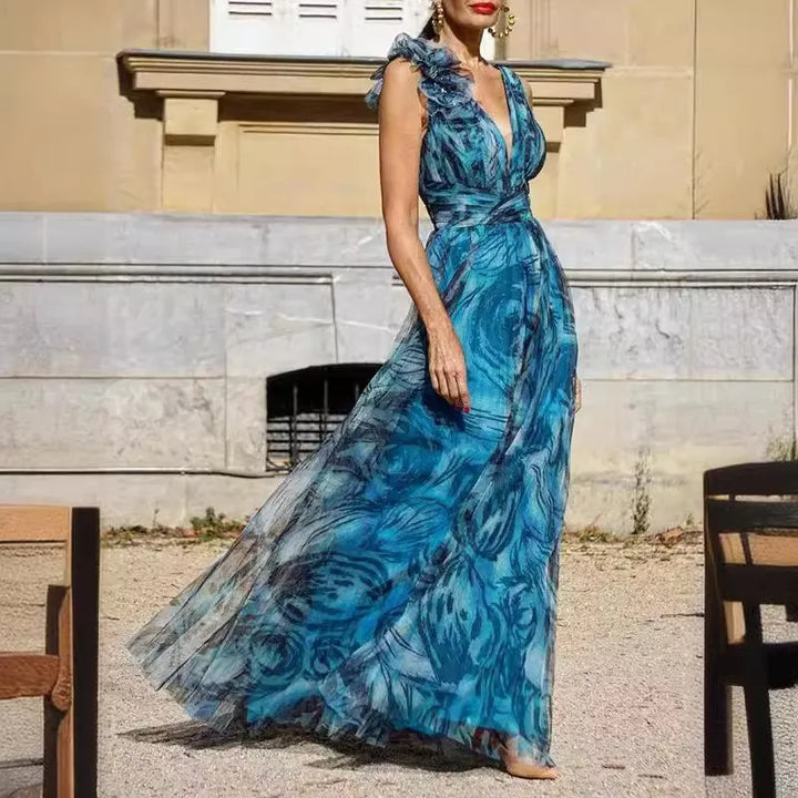 Bianca™ - Bohemian Style Dress with Deep V Neck
