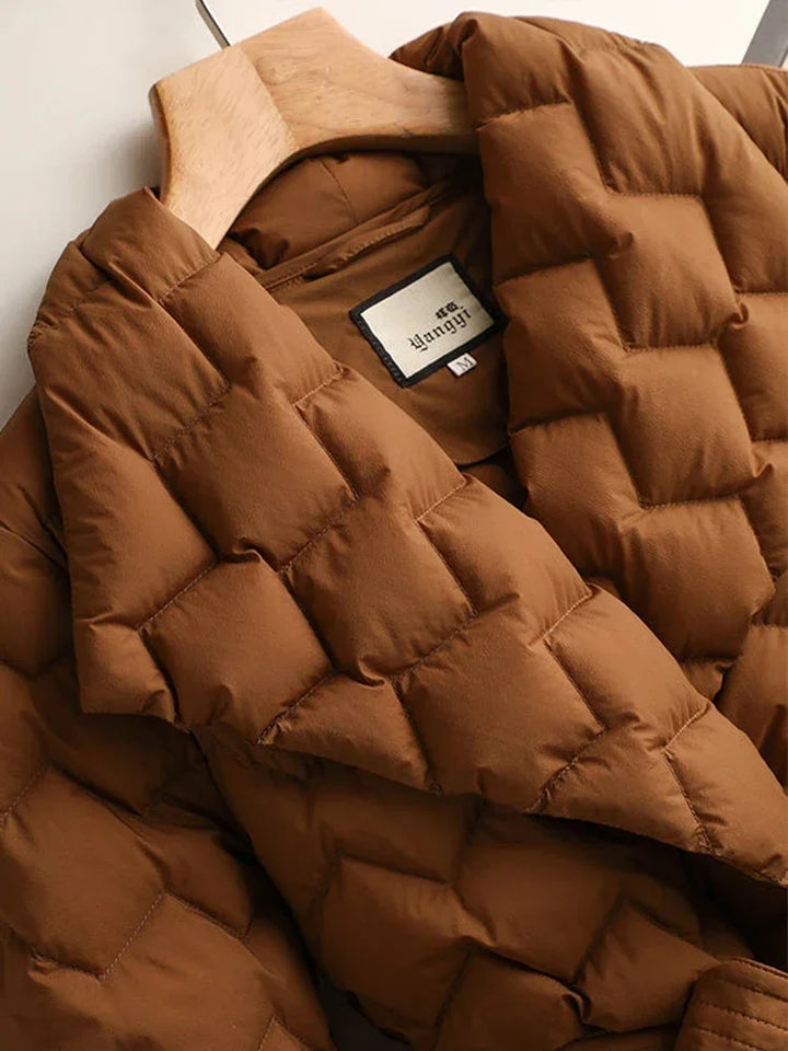 Antonella™ - Elegant down coat with belt