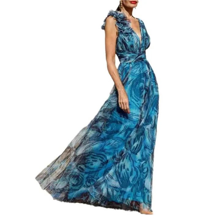 Bianca™ - Bohemian Style Dress with Deep V Neck