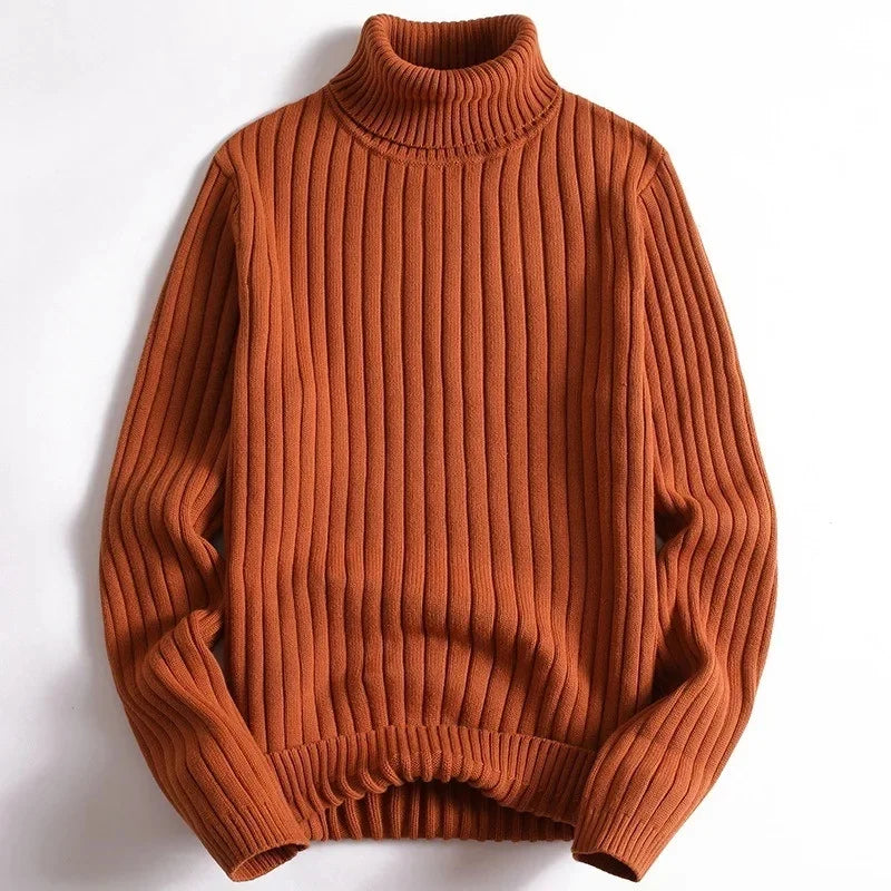 Anthony™ - Ribbed Knitted Jumper with Turtleneck