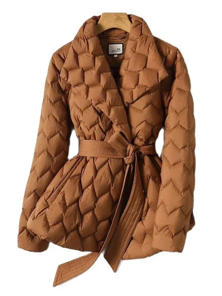 Antonella™ - Elegant down coat with belt
