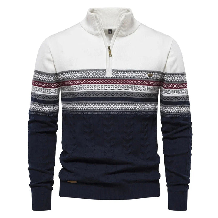 Jasper™ - Zip Pullover with Ethnic Pattern