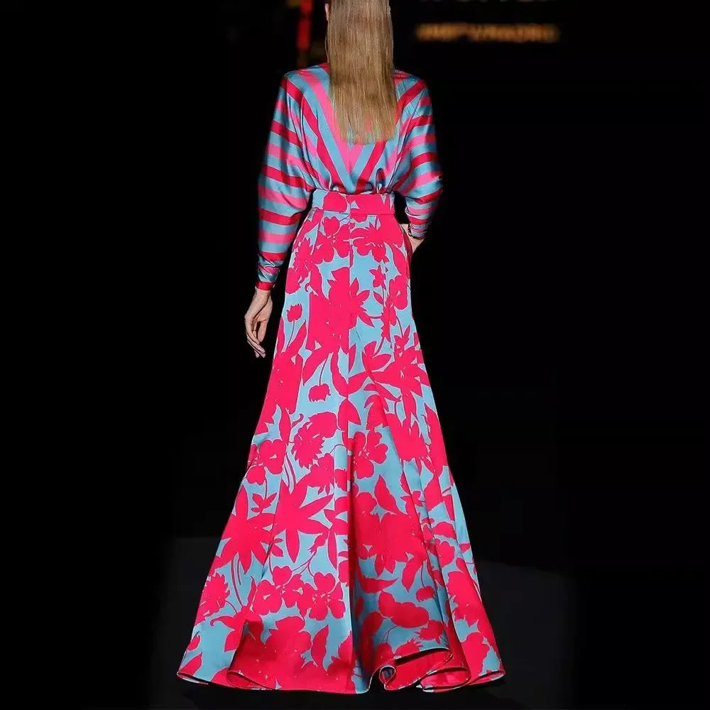 Cassidy™ - V-neck Long Sleeve Maxi Dress