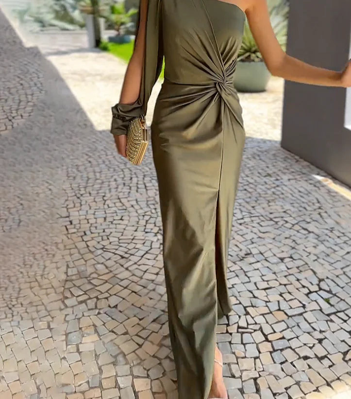 Theodora™ - Luxurious One Shoulder Long Dress