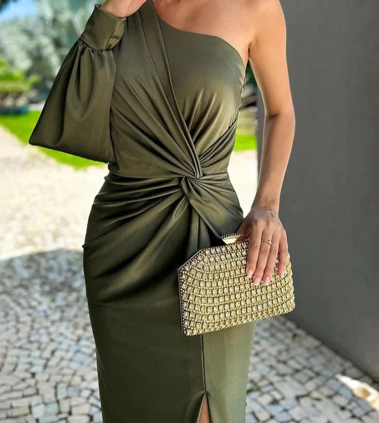 Theodora™ - Luxurious One Shoulder Long Dress