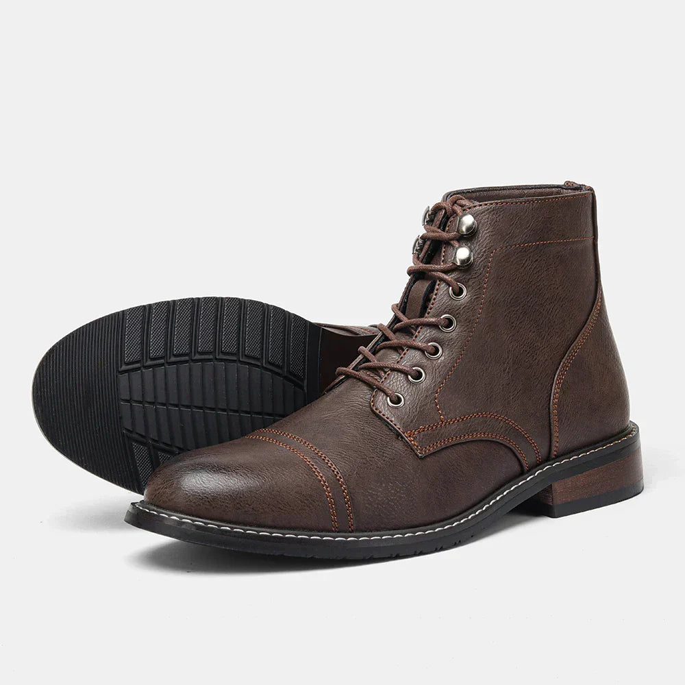 Nathan™ - Vintage Cap-Toe Derby Boots