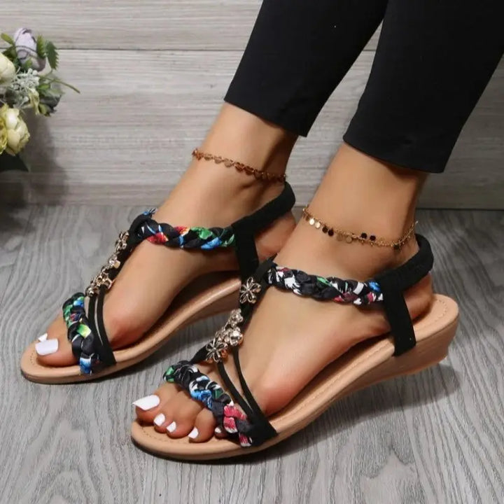 Lina™ | Woven Flat Sandals