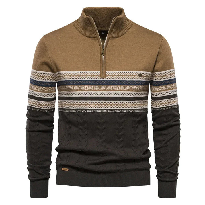 Jasper™ - Zip Pullover with Ethnic Pattern