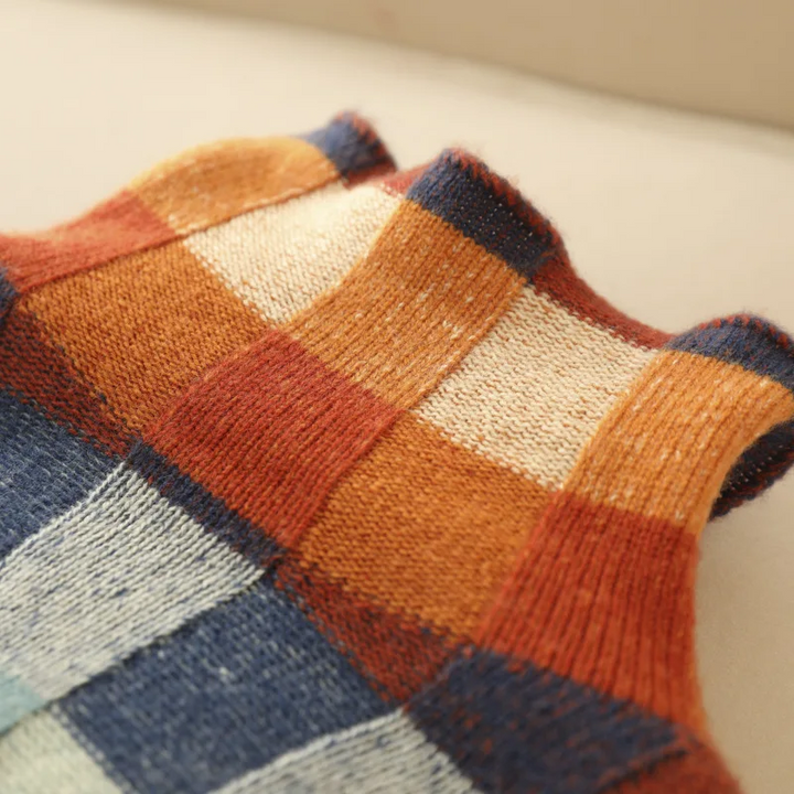 Caroline™ - Premium Patchwork Turtleneck Couture