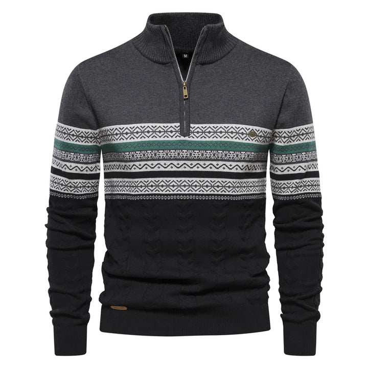 Jasper™ - Zip Pullover with Ethnic Pattern